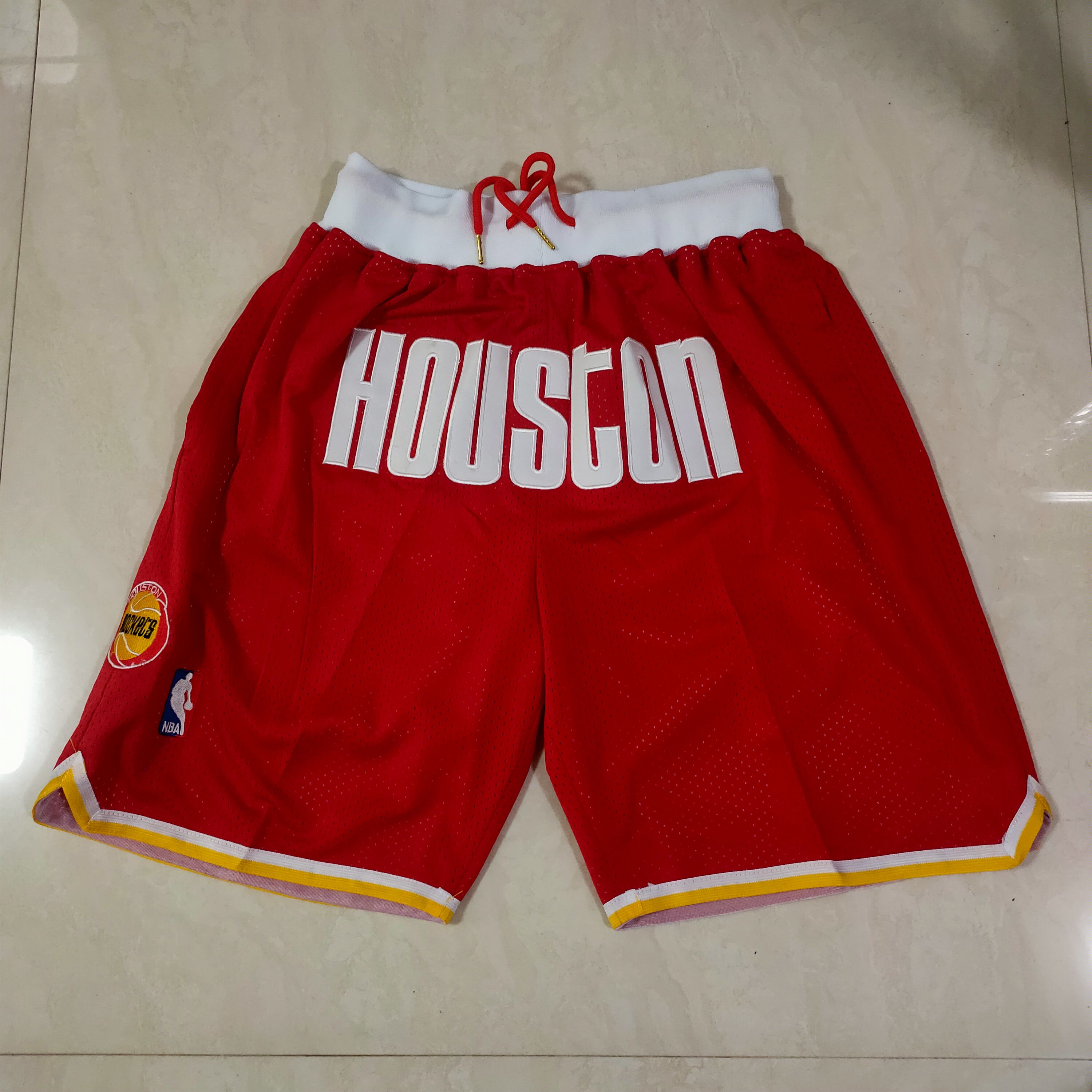 Men NBA 2021 Houston Rockets Red Shorts 1->denver nuggets->NBA Jersey